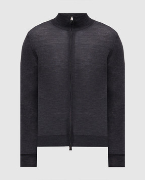 Canali Сірий кардиган з вовни MK01149C0022