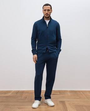 Canali Синие спортивные штаны MJ02249T0886