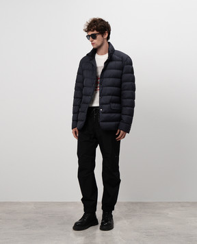 Moncler Синий пуховик Malinvern J20911A00108549SK