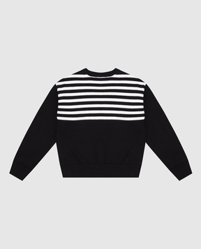 Givenchy Дитячий чорний светр в смужку H30415612