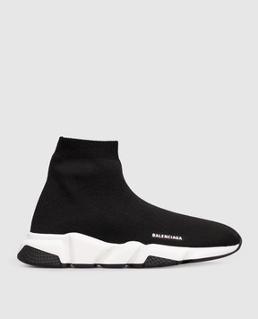 Balenciaga Дитячі чорні снокери Speed з логотипом 597425W2DB2