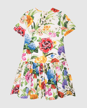 Dolce&Gabbana Дитяча сукня міді в квітковий принт з логотипом L53DX6HS5S546