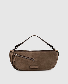 Gianni Chiarini Коричнева замшева сумка-багет Cindy BS11700CMPL