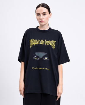 Vetements Чорна футболка з принтом UCF76TR550Bw