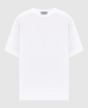 John Smedley Біла футболка DANBY з розрізами DANBY