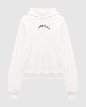 Palm Angels Белые худи с принтом логотипа PMBB17EF25FLE004w