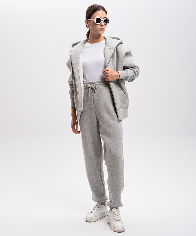 Ami Paris Сіра спортивна куртка з логотипом USW427749 зображення 2