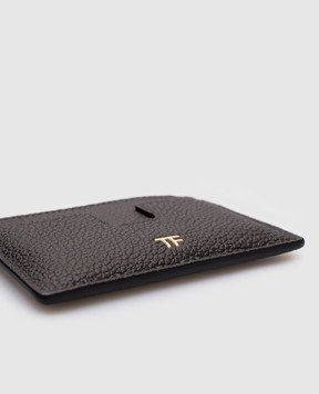 Tom Ford Чорний шкіряний картхолдер з монограмою логотипа S0523LCL095G