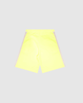 Palm Angels Детские желтые шорты Chambray Track с лампасами PBCL001S25FAB00112+