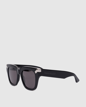 Alexander McQueen Чорні сонцезахистні окуляри з логотипом 781942J0749