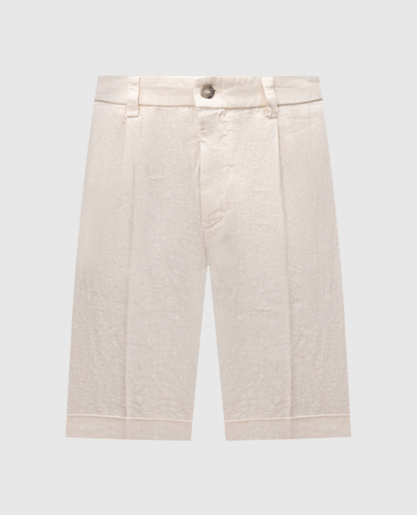 

Бежевые шорты из льна, Бежевый, Шорты