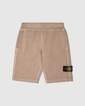 Stone Island Дитячі бежеві шорти з логотипом K1S166200002S00604