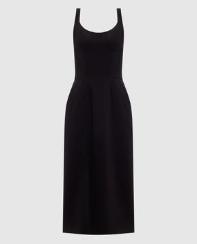 Ermanno Scervino Чорна сукня-футляр D462Q307OWQ