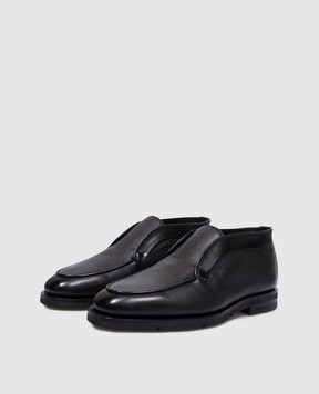 Santoni Черные кожаные дезерты на меху MCNC18392PI2AFUE