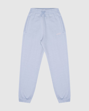 Off-White Детские голубые джогеры с принтом логотипа OGCH001F24FLE002