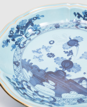 Ginori 1735 Голубая фарфоровая ваза для фруктов из коллекции Oriente Italiano 003RG00FCT300G00124300