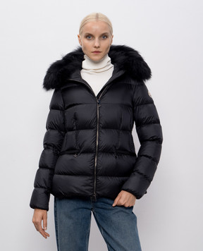 Moncler Черный пуховик Boed с мехом K20931A00099595FE