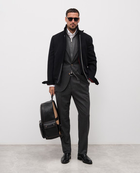 Brunello Cucinelli Сірий меланжевий кардиган з вовни і кашеміру M2400106