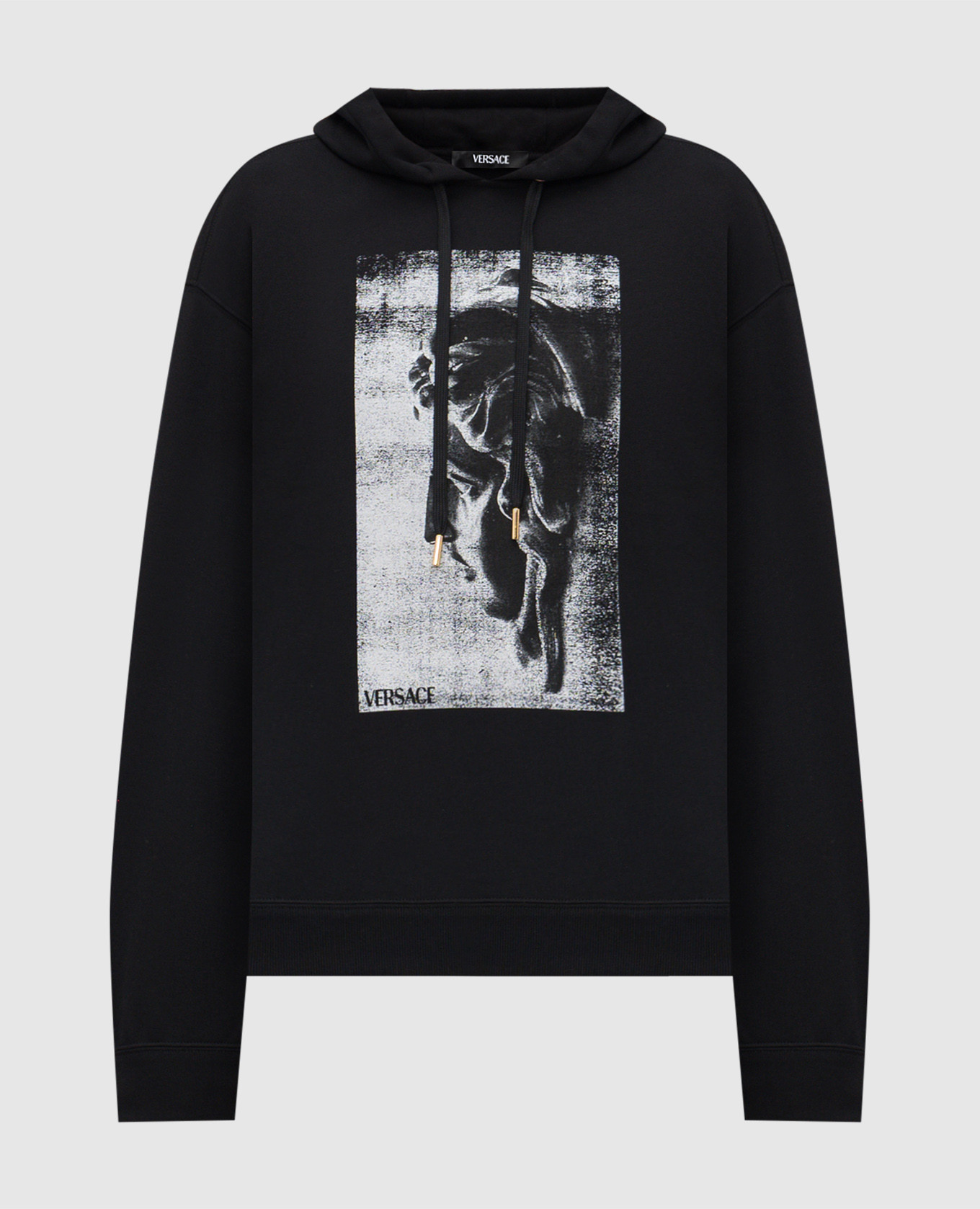 

Черные худи с брендовым принтом, Черный, Худи