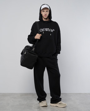 Off-White Черные спортивные брюки с вышивкой логотипа OMCH054C99FLE003