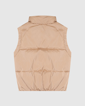 Versace Дитячий бежевий пуховий жилет з логотипом 10205091A14838