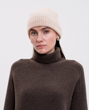 Allude Бежева шапка з кашеміру 25511244