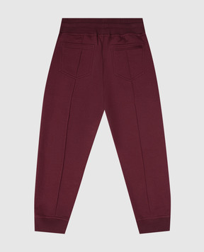 Brunello Cucinelli Детские бордовые джогеры BW863E331C