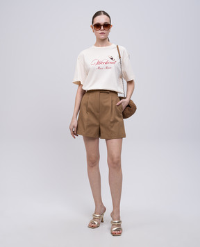 Max Mara Коричневі шорти AMBURGO AMBURGO1234