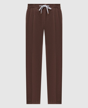 Brunello Cucinelli Коричневые вельветовые брюки M279UE1710