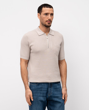 Brunello Cucinelli Бежеве поло у візерунок M29203505