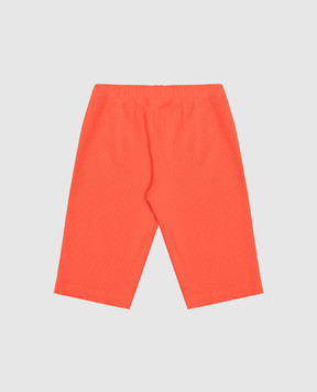 Off-White Дитячі помаранчеві шорти в рубчик з принтом логотипа OGCD002S25JER001
