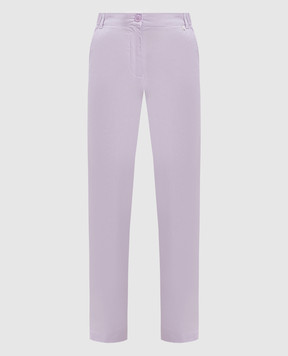 Twin Set Actitude Фиолетовые брюки с металлическим логотипом 241AT208D
