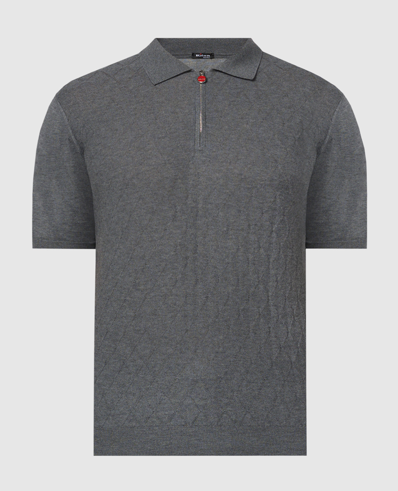 Gray polo with a pattern