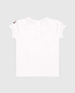 Moncler ENFANT Детская белая футболка с принтом K19518C0001589AX7