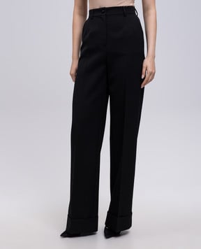 Dolce&Gabbana Чорні штани з вовни FTBM0TFU21E