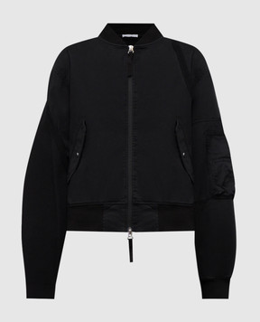 Helmut Lang Черный бомбер с логотипом P03HW102