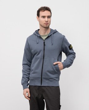 Stone Island Синя спортивна куртка з патчем логотипа K1S156100042S0051