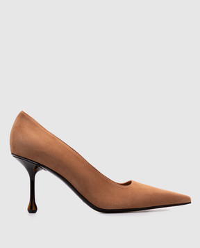 Jimmy Choo Бежевые замшевые туфли Ixia IXIA80JRS