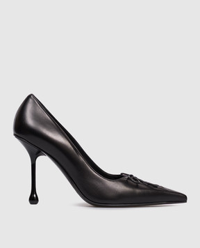 Jimmy Choo Черные кожаные туфли Scarlett со шнуровкой SCARLETT95NAP
