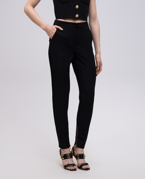 Balmain Черные брюки из шерсти EF0PM045ME54