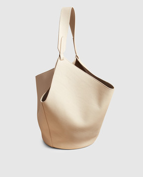 Khaite Бежева шкіряна сумка Lotus HAITEBAG