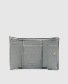 Valentino Зелене шкіряне портмоне з логотипом 6W2P0AJ4SNP