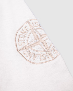 Stone Island Детский белый свитер с логотипом логотип логотип. K1S165100012S00B08
