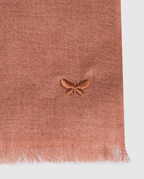 Max Mara Weekend Коричневый шарф из кашемира и шелка RAUCHE