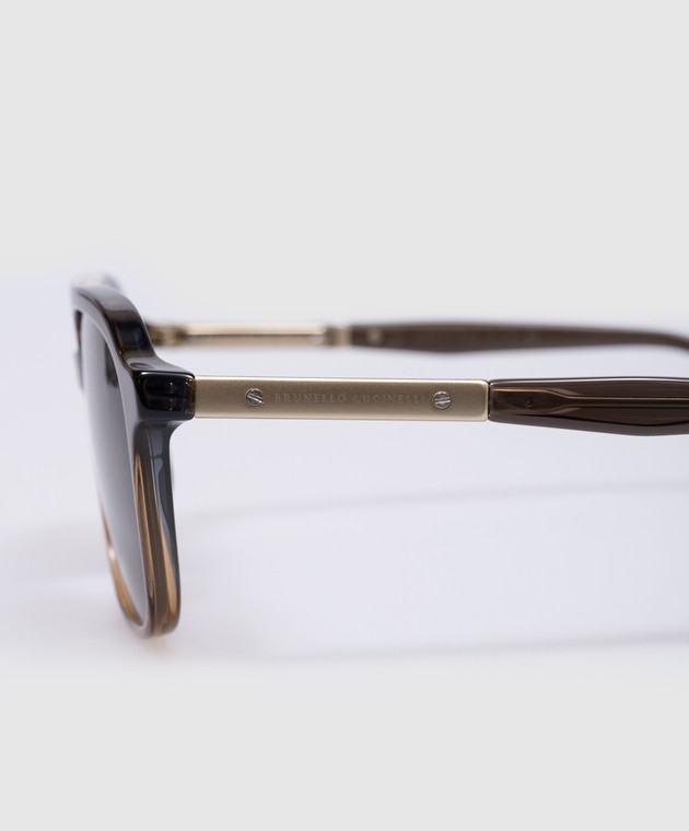 Brunello Cucinelli Коричневые солнцезащитные очки Sartorial Sunset MOCMULTS02 изображение 4