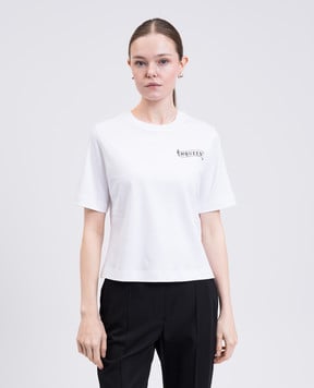Alexander McQueen Біла футболка з принтом логотипа 838554QZAPG