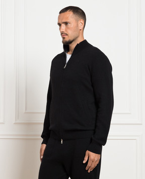 Cashmere&Whiskey Черный кардиган из кашемира MU7931307341PF3XL
