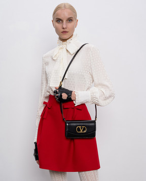 Valentino Черная кожаная глянцевая сумка VAIN 6W0B0R71GCB