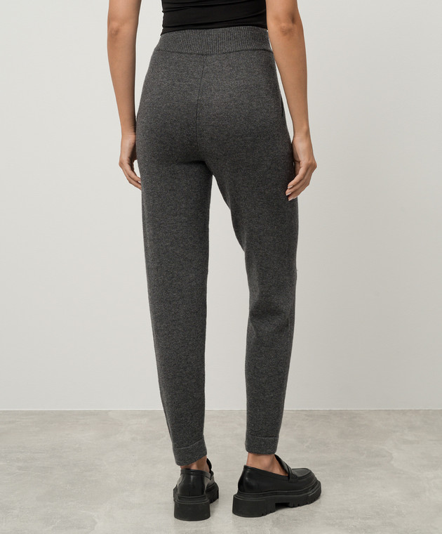 Max Mara Серые спортивные штаны OPERA из шерсти и кашемира OPERA изображение 4