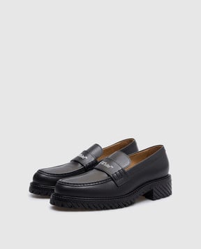 Off-White Чорні шкіряні лофери Сombat OWIG004C99LEA002